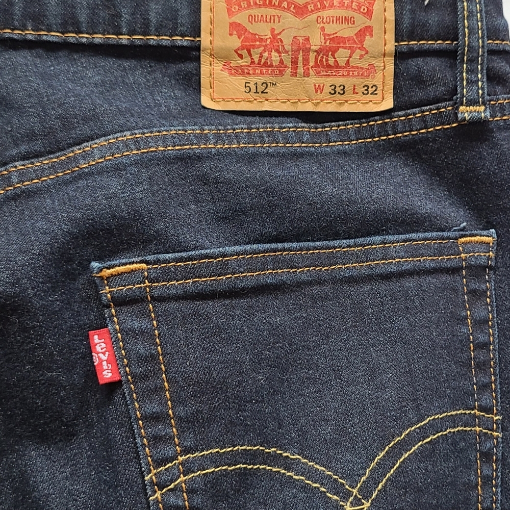 Levi's Men's 512 Slim Taper Dark Hallow jeans for sale.